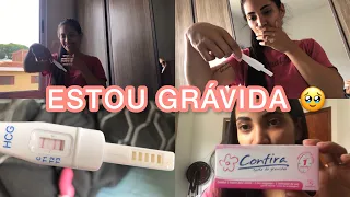 ESTOU GRÁVIDA 🥹 MINHA REAÇÃO/ DESCOBRINDO A GRAVIDEZ 😭