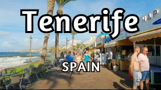 Costa Adeje Tenerife  Spain , Walking Tour 4k February 2023