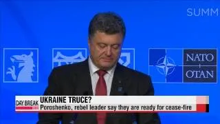 Ukraine President Poroshenko, rebel leader say they are ready for truce   우크라 대통
