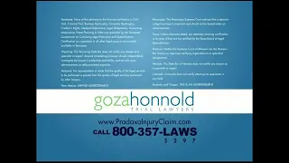 GOZA HONNOLD TRIAL LAWYERS TV COMMERCIAL FOR PRADAXA ALERT ISPOT.TV