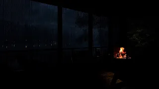 Peaceful Rain 🪟 Rain Sound by the Balcony with Thunder Sounds | Help Sleep, Relax & Meditation