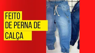 Como fazer calça infantil de perna de calça jeans