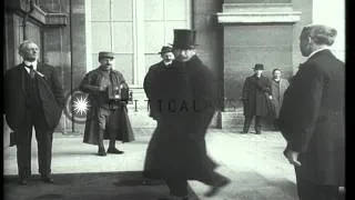 Delegates arriving at Quai d' Orsay in the Paris Peace Conference. HD Stock Footage