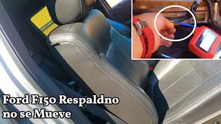 Respaldo Electrico de Ford F150 no se Mueve - Como Mover asiento electrónico