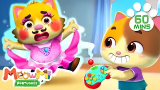 🐱 Show da Família Gato - Papai, Brinque Comigo! 🕹 | 1 Hora | Desenhos Animados e Músicas Infantis