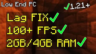 Minecraft 1.20.4 TLauncher Low End PC Lag and Shuttter FIX | 100+ FPS on 2GB/4GB RAM (2024)