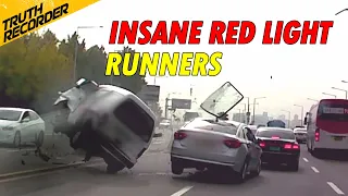 Car Crash Compilation #2 Red Light Runners & Lane Change Idiots