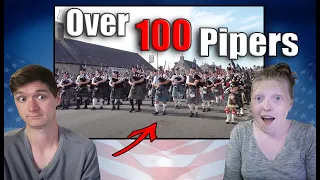 American's First Time Hearing "Scotland The Brave" On BAGPIPES!