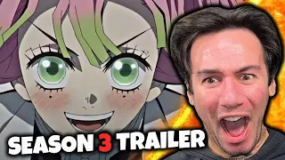 DEMON SLAYER SEASON 3 TRAILER (REACTION)