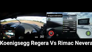 Koenigsegg Regera Vs Rimac Nevera Rolling Race 100-280 kmph who wins?