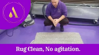 No agitation wool rug washing