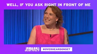 Team Amy! | Overheard On Set | JEOPARDY!