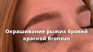 Окрашивание рыжих бровей краской Bronsun