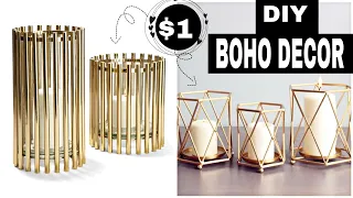 $1 DIY HOME DECOR IDEAS | DOLLAR TREE DIY | Transform $1 Items Into  Modern / Boho Style Decor!