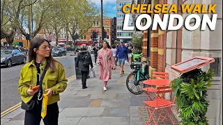 London sunny day stroll: A walking tour of Chelsea's King's Road on Coronation Weekend 👑🇬🇧