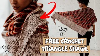 BRONWYN SHAWL: Free Crochet Triangle Wrap Tutorial & Pattern