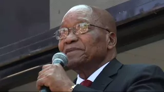 Zuma gives speech following adjourned court hearing in Durban
