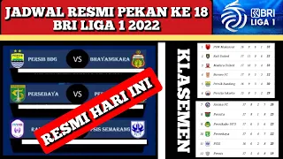 Jadwal Pekan ke 18 BRI Liga 1 2022 - Persija vs Bali United - persib vs Bhayangkara