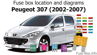 Fuse box location and diagrams: Peugeot 307 (2002-2007)