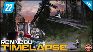 🇳🇴 Transporting & Testing New Komatsu 875 - Logging & Tree Cutting ⭐ FS22 Rennebu Forestry Timelapse