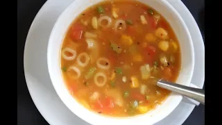 Best Minestrone Soup - Hindi Recipe -  Italian vegetable and pasta soup - मिनिस्ट्रोने सूप