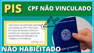 PIS/Pasep2022 Não Foram Encontradas parcelas VINCULADAS ao CPF Informado e Não Habilitado