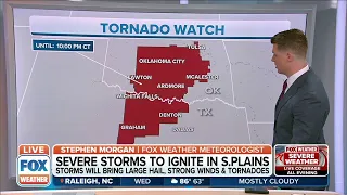 Tornado Watch Issued For Northern Texas And Large Portion Of Oklahoma