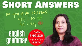 How to give Short Answers to Yes or No Questions in Spoken English Conversations? Grammar Examples