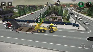 Road refurbish unloading  bulk soil construction simulator 3