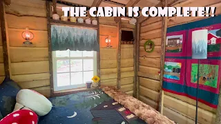 Decorating The Off Grid Cabin!  The Final Phase of Cabin Construction!  We DID IT!!