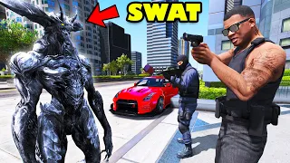 Franklin Found HELL GOD As A CHIEF OF SWAT in GTA 5 | SHINCHAN and CHOP