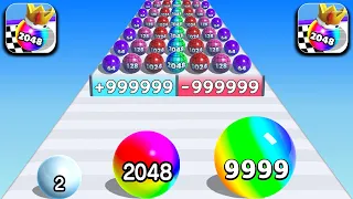 Ball Run 2048, Numbers Run ... Top TikTok Gameplay Video Satisfying Mobile Game Max Levels WIUAZC