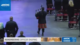 Bagpipes at funeral for officer Jason Shuping