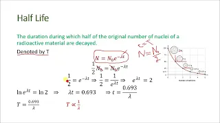 Half life equation derivation Radioactivity