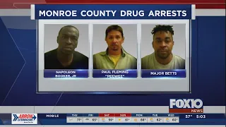 Three arrested on drug charges in Monroe County