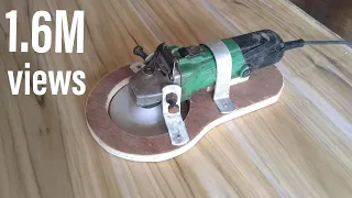 Tool Hacks | Angle grinder machine modified to level grinder machine  | wood work