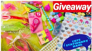 CUTE STATIONERY HAUL IN INDIA // STATIONERY GIVEAWAY //CRAFT SUPPLIES GIVEAWAY (closed)