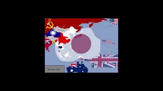 World War II in the Pacific with Flags Sped Up