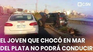 INHABILITARON para conducir al JOVEN que manejó borracho y CHOCÓ en la costanera de MAR DEL PLATA