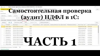 Запись ЭФИРА: ЧАСТЬ 1 Самостоятельный аудит НДФЛ в 1С