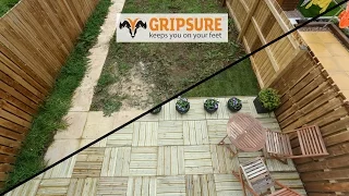 Garden makeover using Gripsure decking tiles