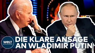 UKRAINE-KRISE: Die klare Ansage von US-Präsident Joe Biden an Russlands Staatschef Wladimir Putin