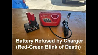 Repairing M12 Battery battery pack. Charger Gives Red Green Blinking Error.