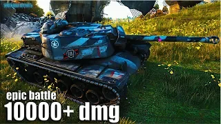 T110E4 МАСТЕР 10000+ dmg 🌟 World of Tanks лучший бой на пт 10 уровень