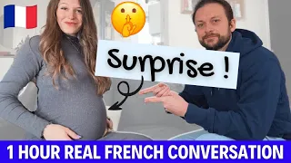 1 Hour Real French Conversation -  We're having a baby 👶🏻