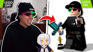 Transforme YOUTUBERS en LEGO | ChuyMine REACCIONA a Neto