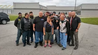 50 bikers escort bullied student to his first day of school