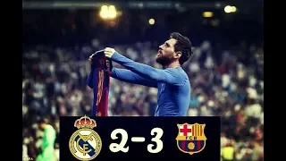 Real Madrid vs FC Barcelona 2-3 (23/04/2017) All Goals with Highlights with English Commentary