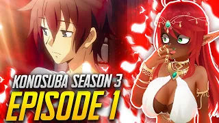 NEW SEASON NEW ADVENTURES!! | Konosuba Episode 3x1 Reaction