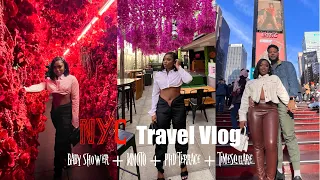 NYC Travel Vlog - VLOGMAS #1 | Baby Shower + Kimoto + Phd Terrace + Time Square | LOAFERETTE